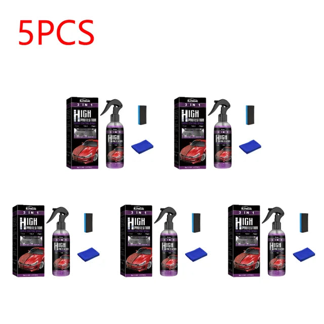 Proteção 3 em 1 para Carros – Spray com Nano Revestimento Cerâmico 100ml