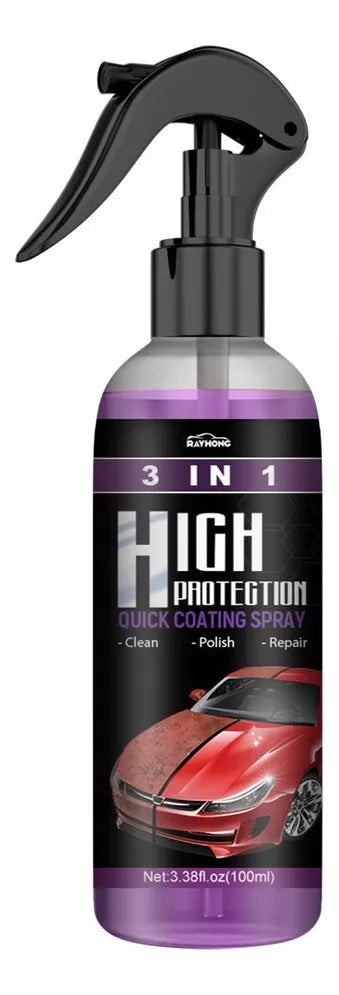 Proteção 3 em 1 para Carros – Spray com Nano Revestimento Cerâmico 100ml