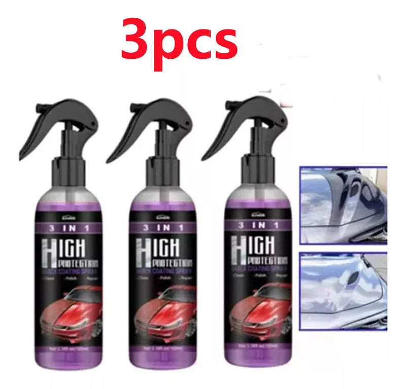 Proteção 3 em 1 para Carros – Spray com Nano Revestimento Cerâmico 100ml