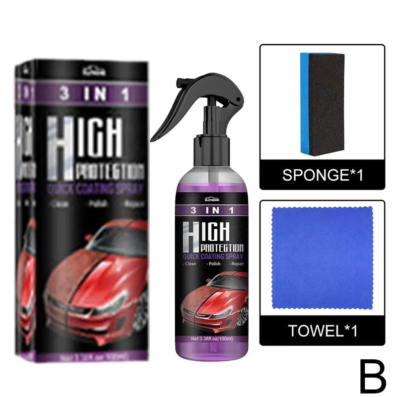 Proteção 3 em 1 para Carros – Spray com Nano Revestimento Cerâmico 100ml