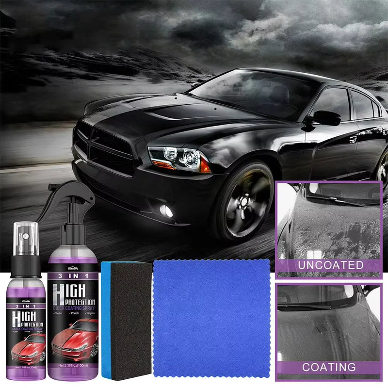 Proteção 3 em 1 para Carros – Spray com Nano Revestimento Cerâmico 100ml