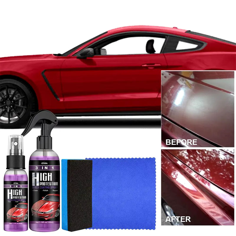 Proteção 3 em 1 para Carros – Spray com Nano Revestimento Cerâmico 100ml