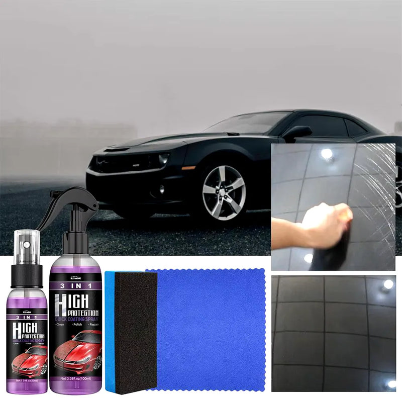 Proteção 3 em 1 para Carros – Spray com Nano Revestimento Cerâmico 100ml